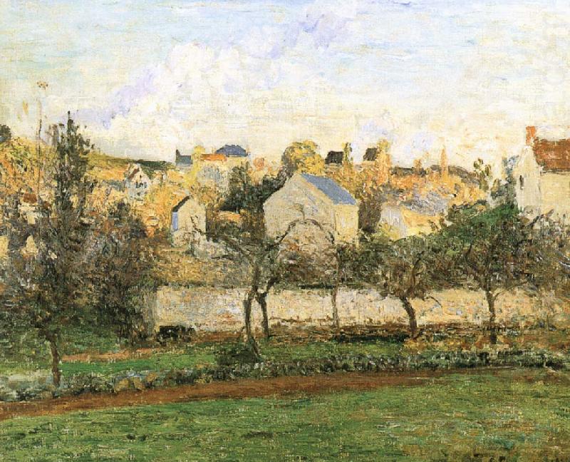 Pang plans under sunset Schwarz, Camille Pissarro